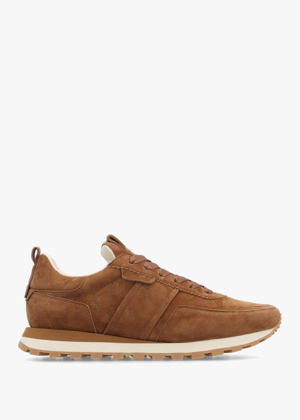 Aimie Tan Suede Runner Trainers
