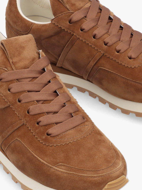Aimie Tan Suede Runner Trainers