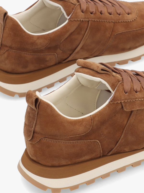 Aimie Tan Suede Runner Trainers