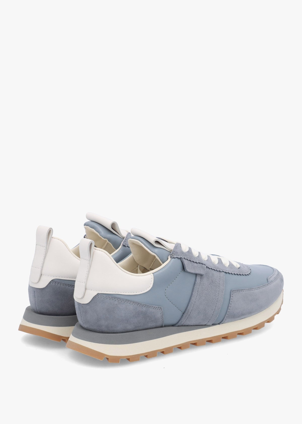 Aimie Blue Leather Runner Trainers