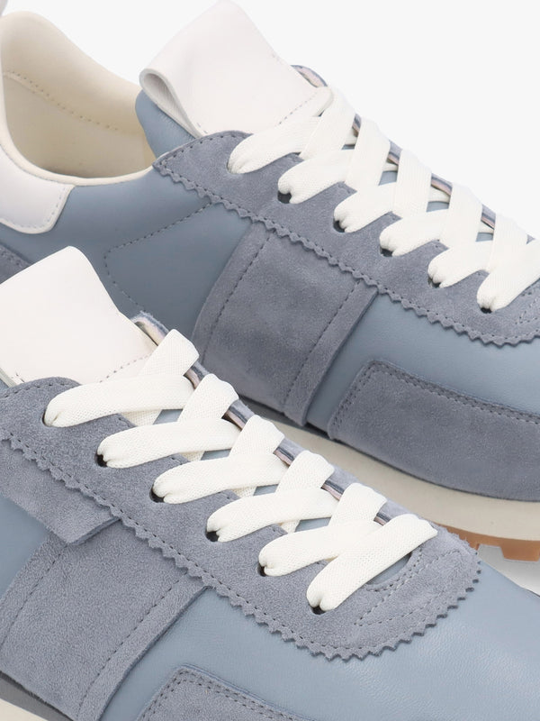 Aimie Blue Leather Runner Trainers