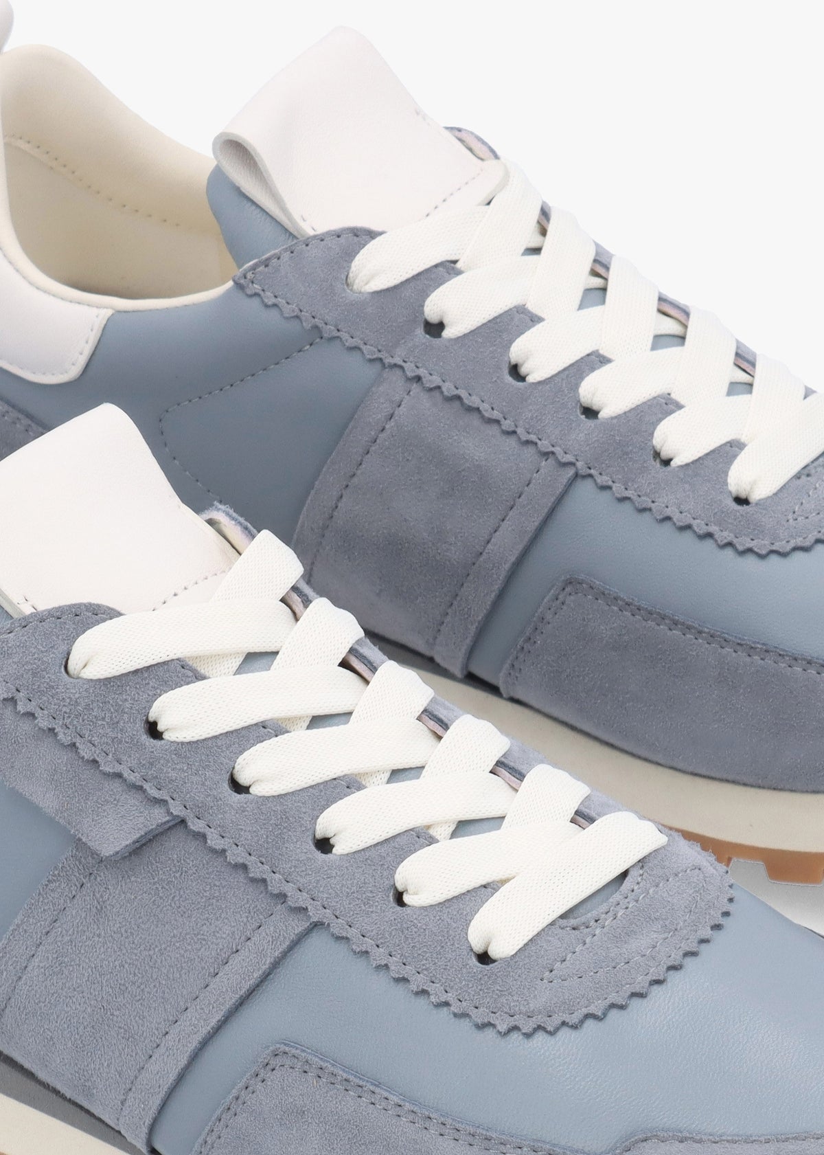 Aimie Blue Leather Runner Trainers