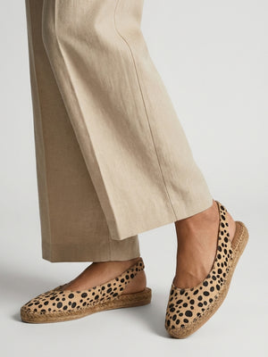 Jalmond Cheetah Pony Hair Sling Back Espadrilles
