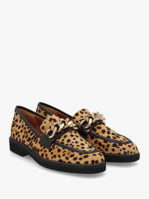 Cheetah Pony Hair Loafers
