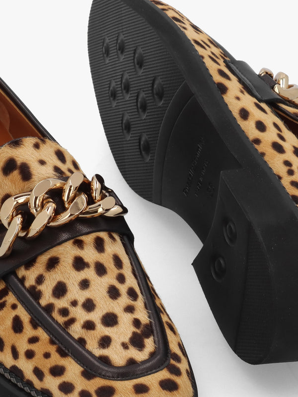 Cheetah Pony Hair Loafers