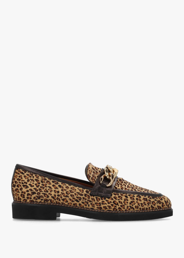 Leopard Pony Hair Loafers