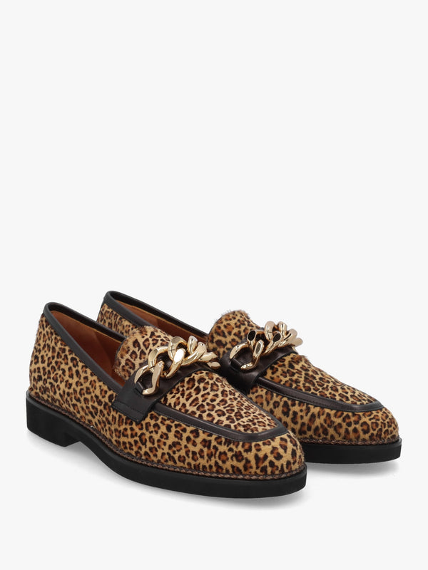 Leopard Pony Hair Loafers