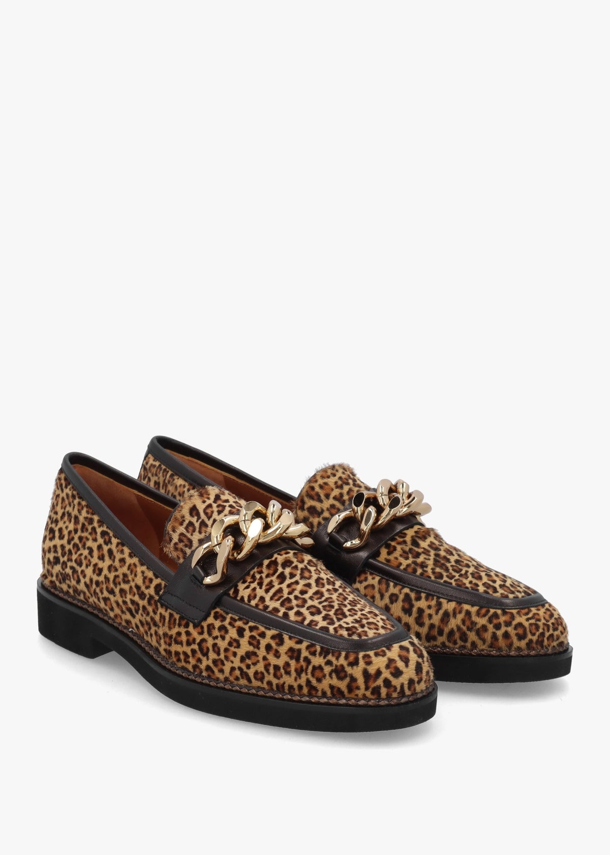 Leopard Pony Hair Loafers