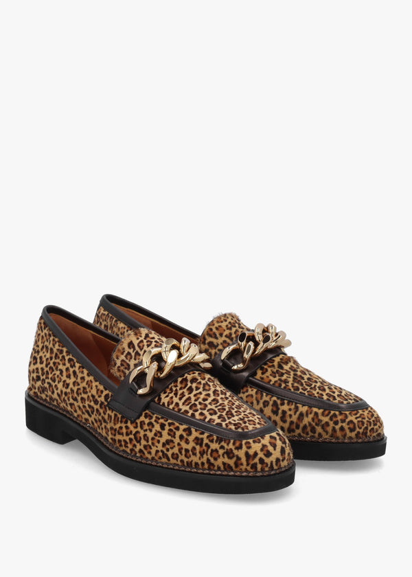 Leopard Pony Hair Loafers