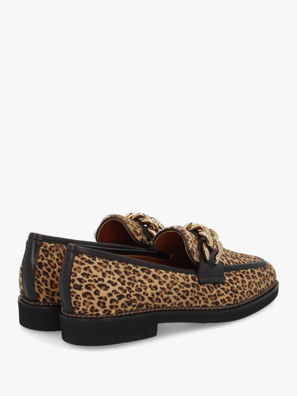 Leopard Pony Hair Loafers