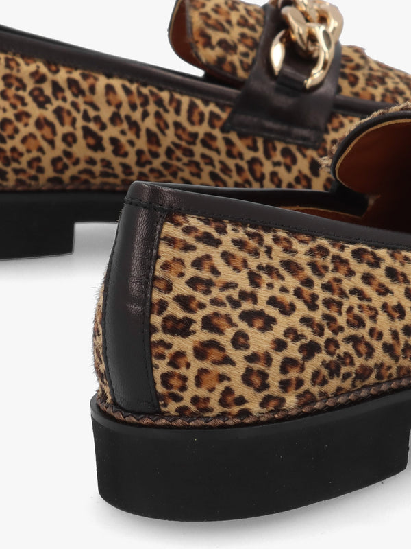 Leopard Pony Hair Loafers