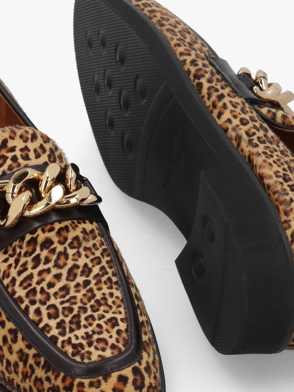 Leopard Pony Hair Loafers