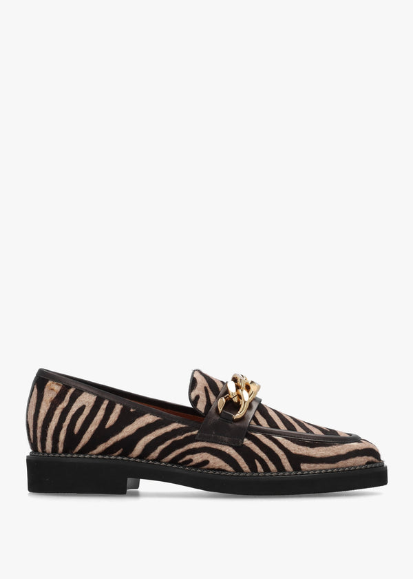 Zebra Pony Hair Loafers