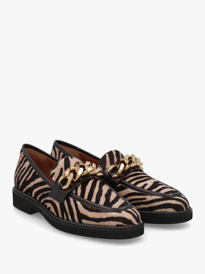 Zebra Pony Hair Loafers
