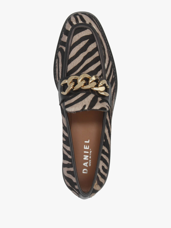 Zebra Pony Hair Loafers