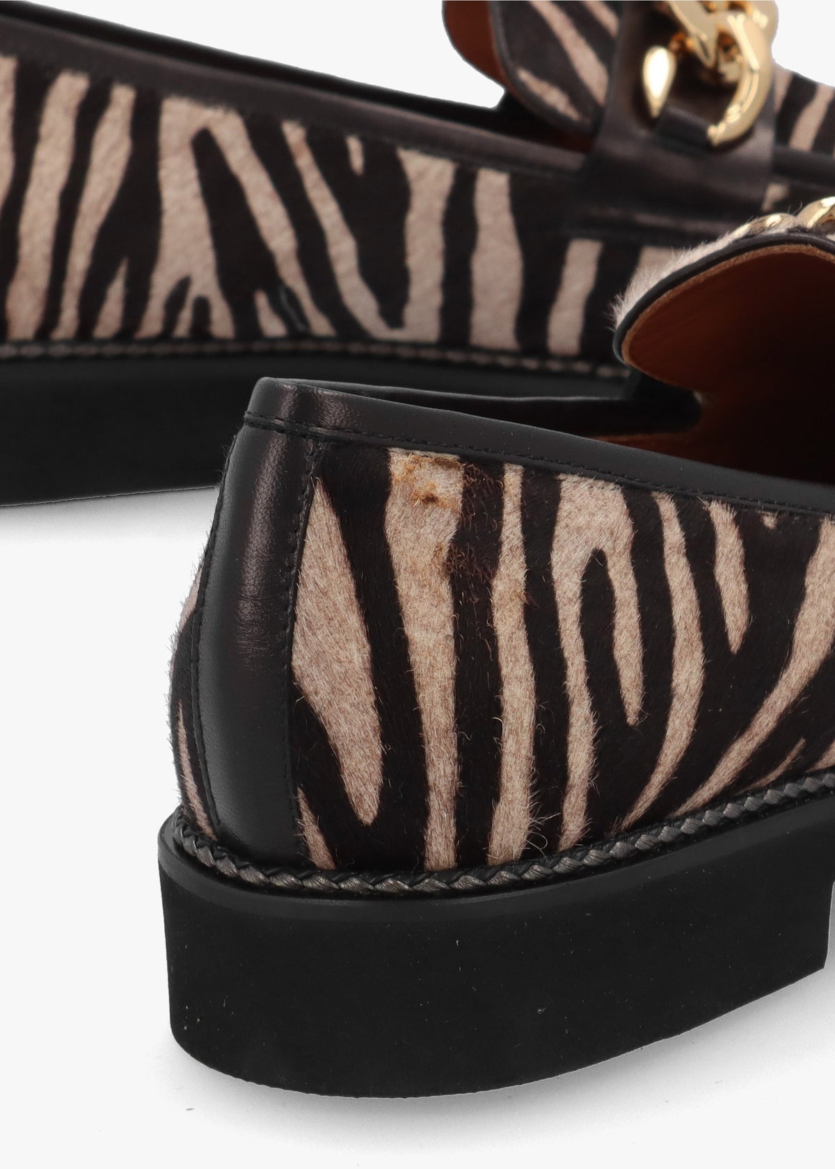 Zebra Pony Hair Loafers