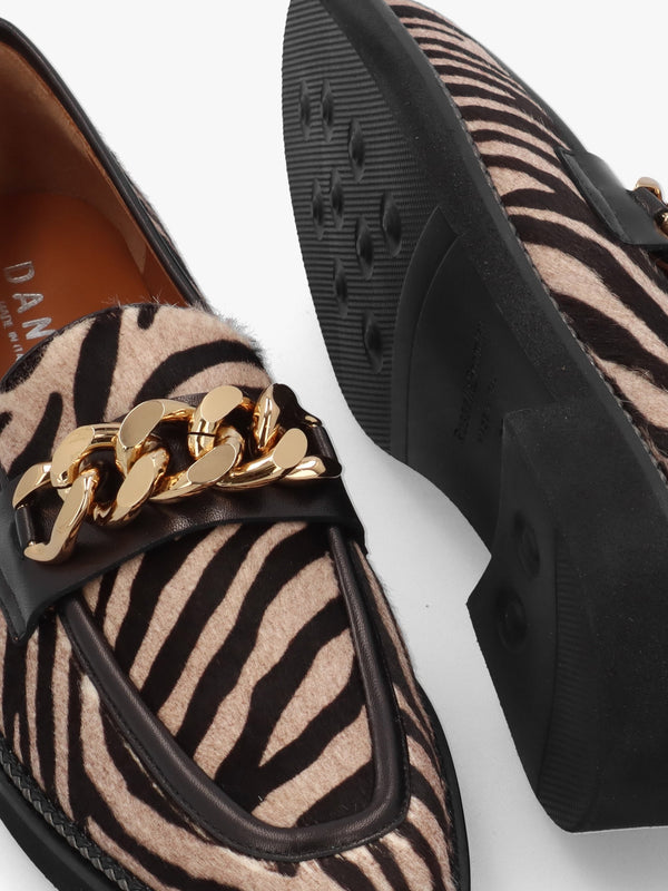 Zebra Pony Hair Loafers