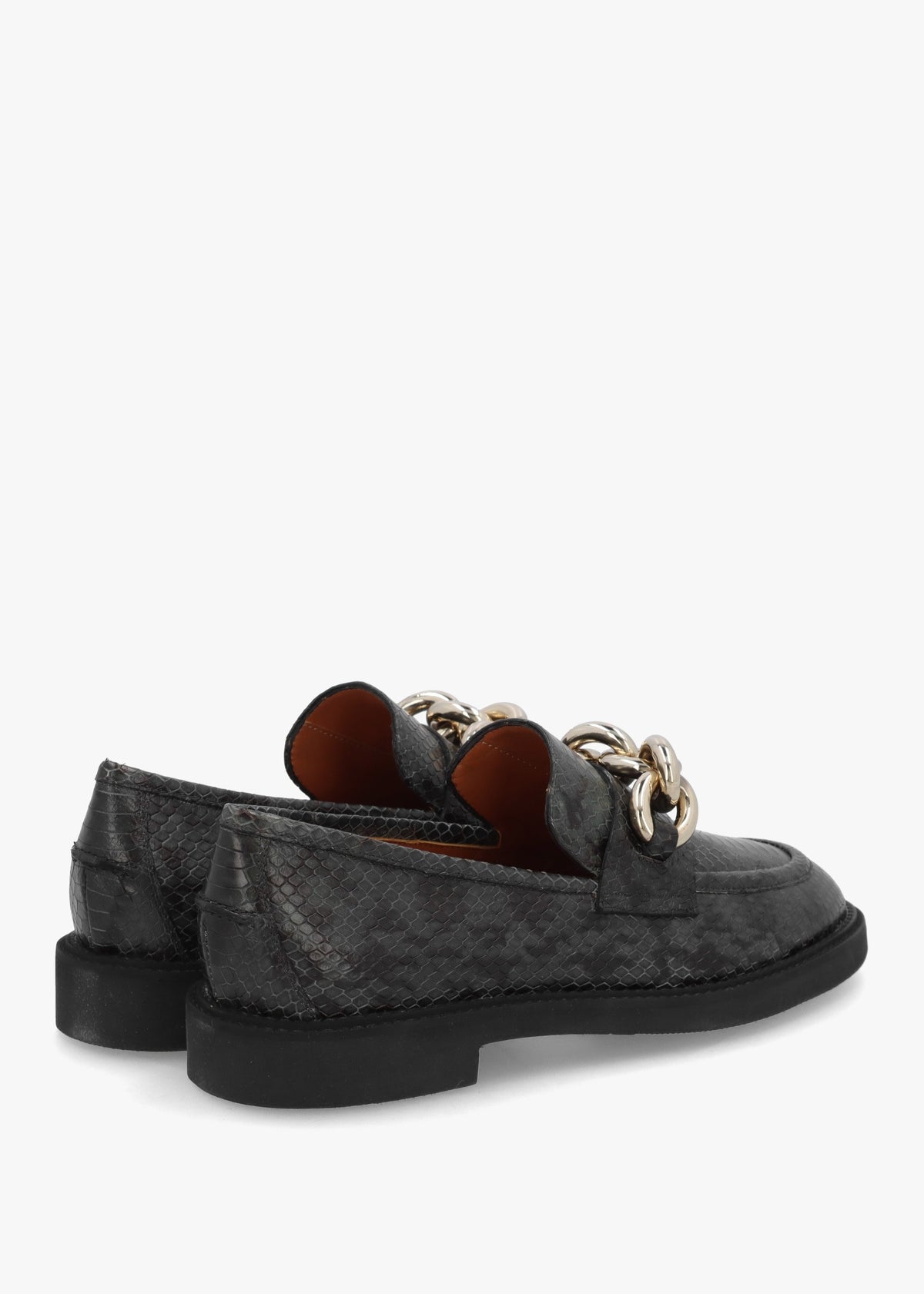 Green Leather Reptile Loafers
