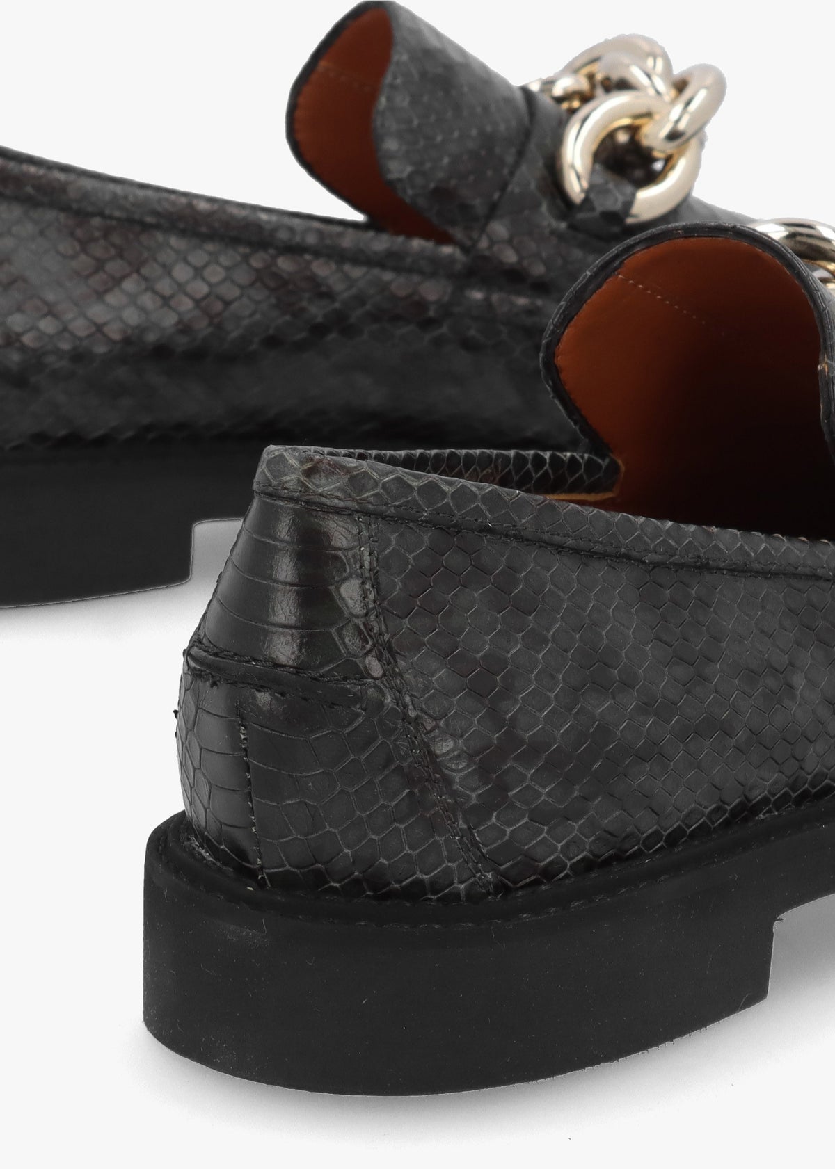 Green Leather Reptile Loafers