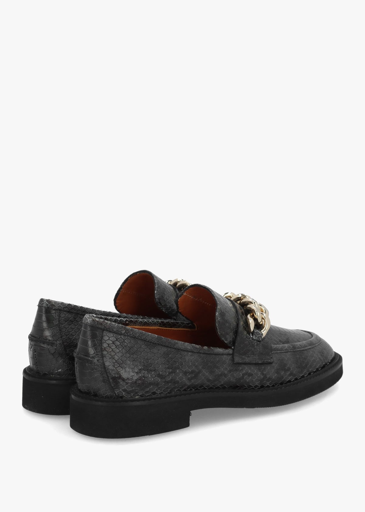 Green Leather Reptile Loafers