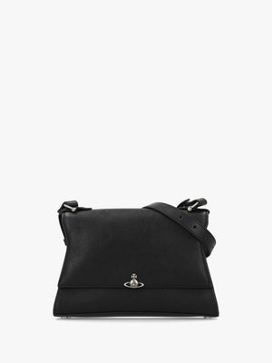Bianca Small Black Leather Shoulder Bag
