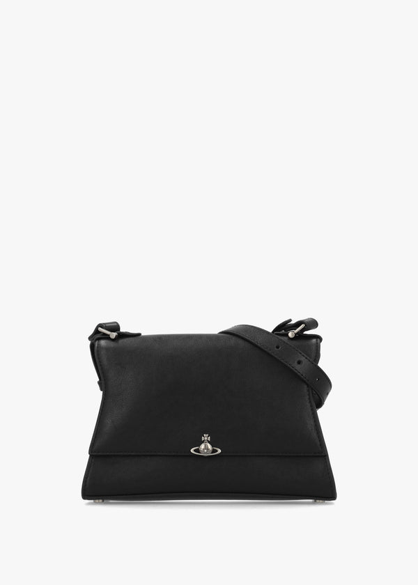 Bianca Small Black Leather Shoulder Bag