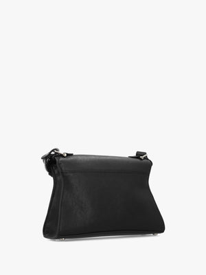 Bianca Small Black Leather Shoulder Bag