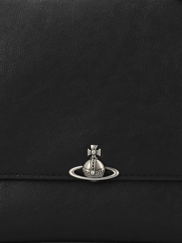 Bianca Small Black Leather Shoulder Bag
