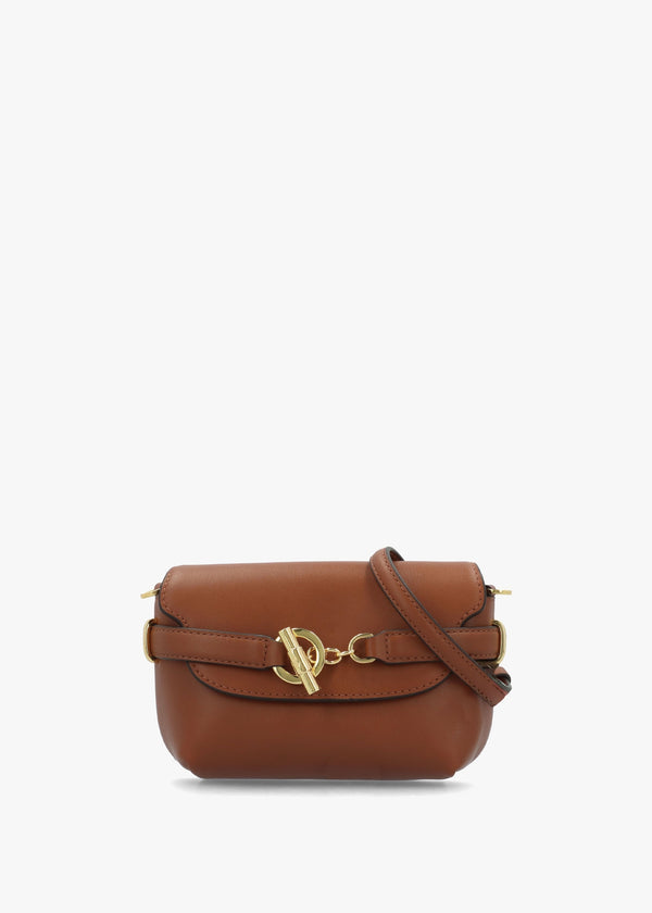 Small Blaike Lauren Tan Leather Cross-Body Bag