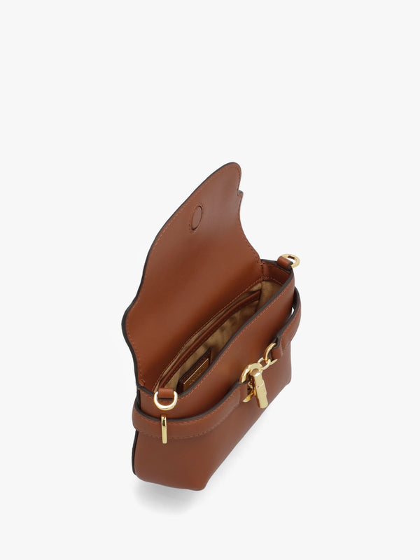 Small Blaike Lauren Tan Leather Cross-Body Bag