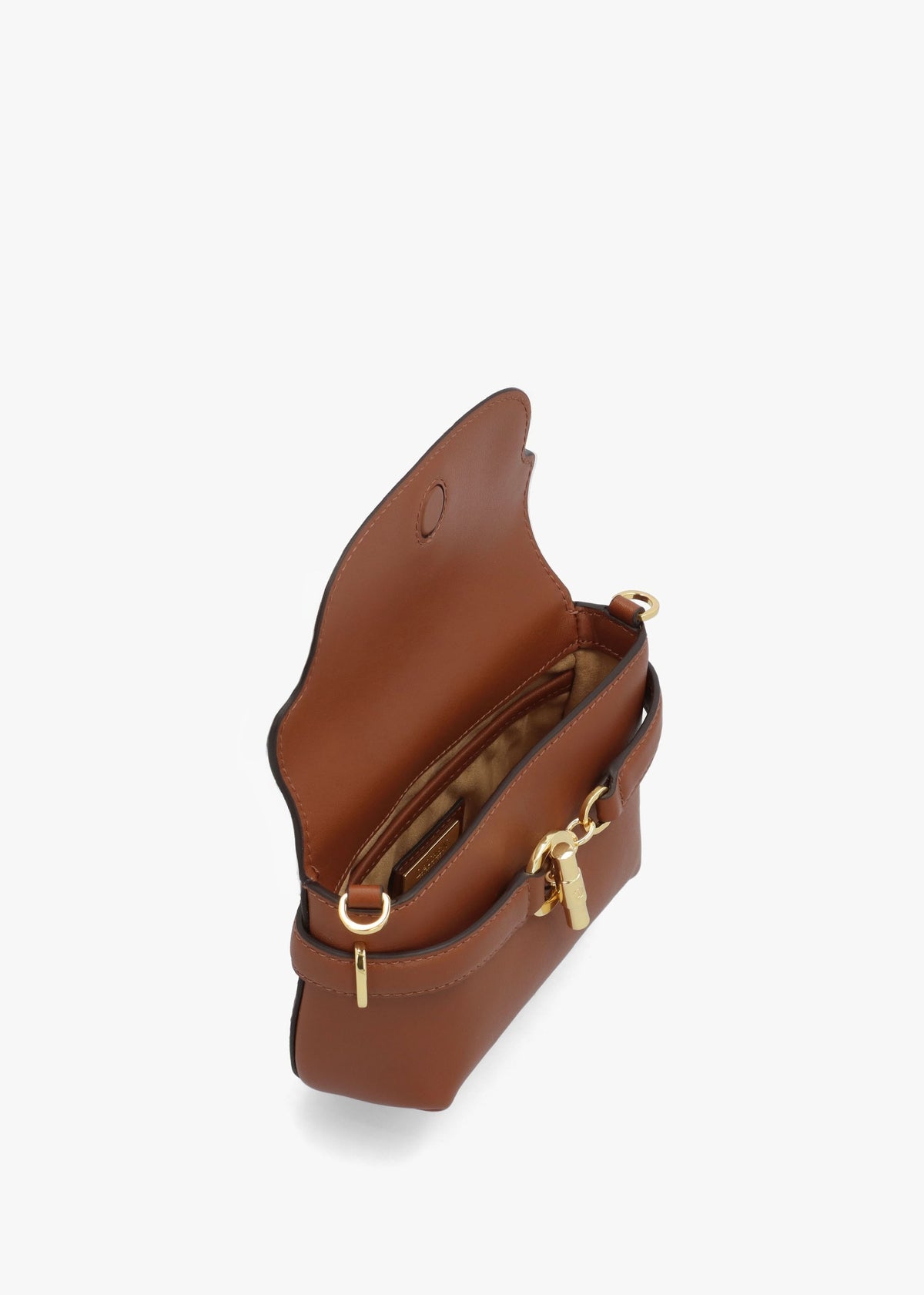 Small Blaike Lauren Tan Leather Cross-Body Bag