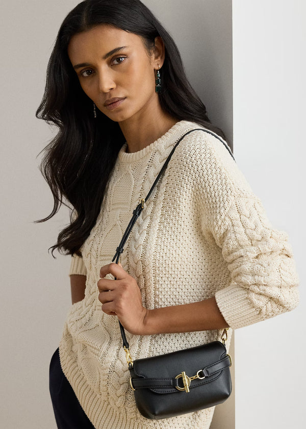 Small Blaike Black Leather Cross-Body Bag
