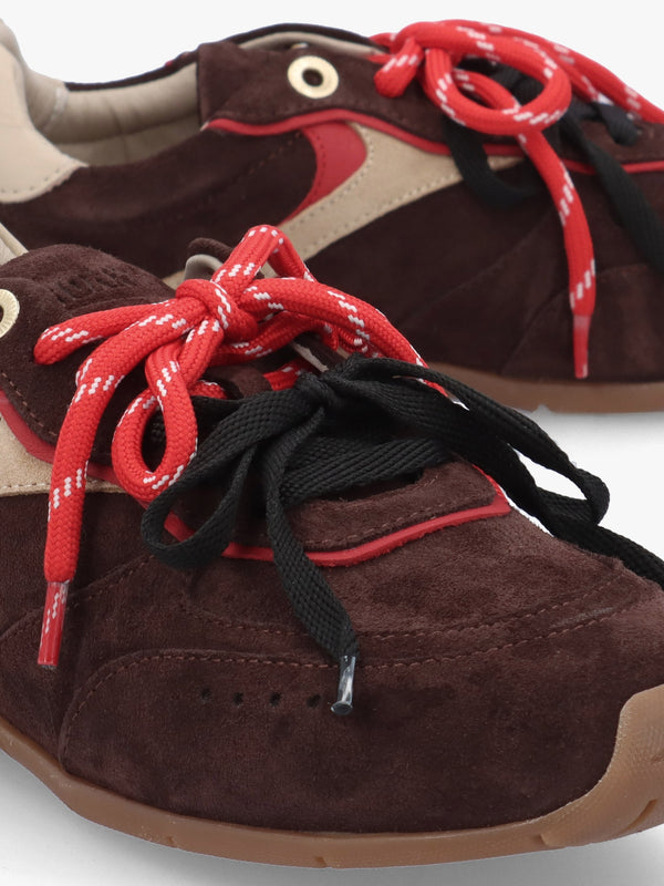MYR-AA Coffee Bean Oakmilk Suede Low Top Trainers