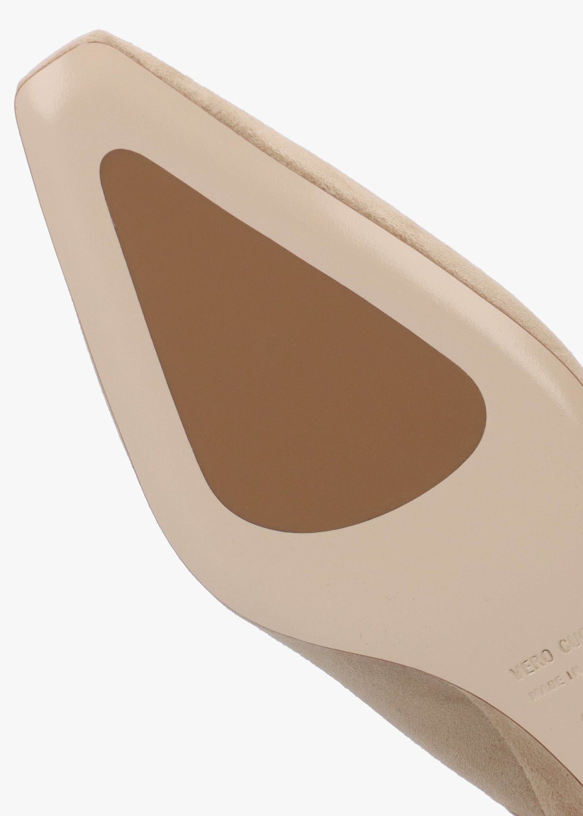 Nerys Beige Suede Low Wedge Sling Backs