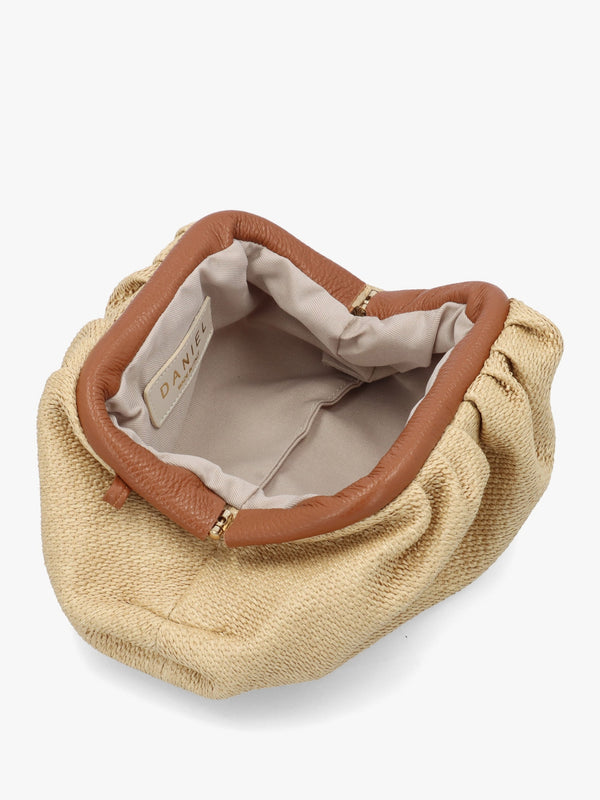 Inrouche Beige Woven Clutch Bag