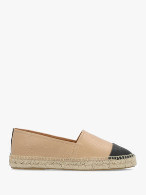 Joey Nude Leather Toe Cap Espadrilles