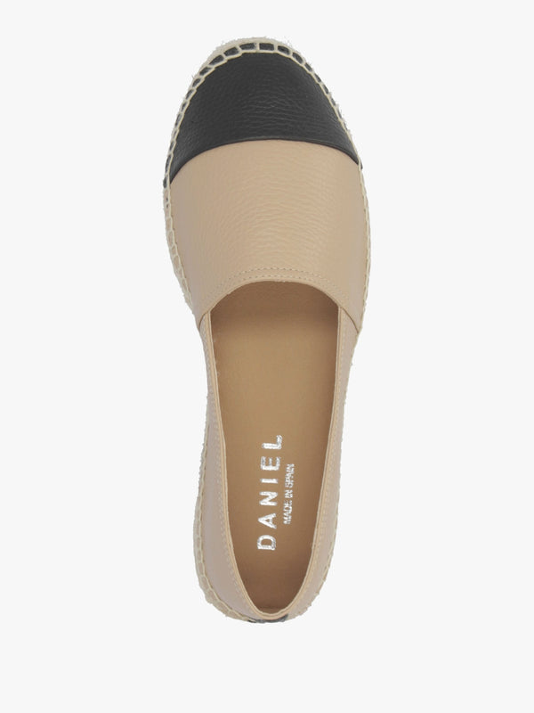 Joey Nude Leather Toe Cap Espadrilles