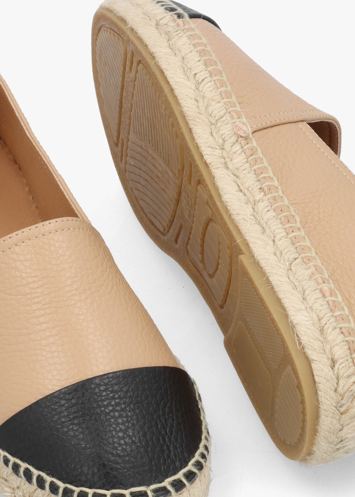 Joey Nude Leather Toe Cap Espadrilles