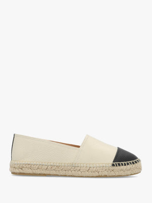 Joey Cream Leather Toe Cap Espadrilles