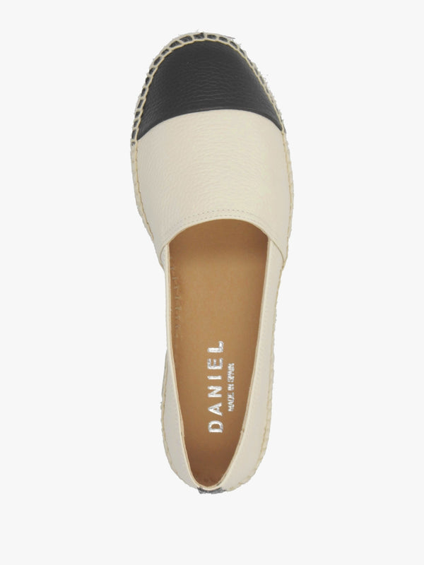Joey Cream Leather Toe Cap Espadrilles