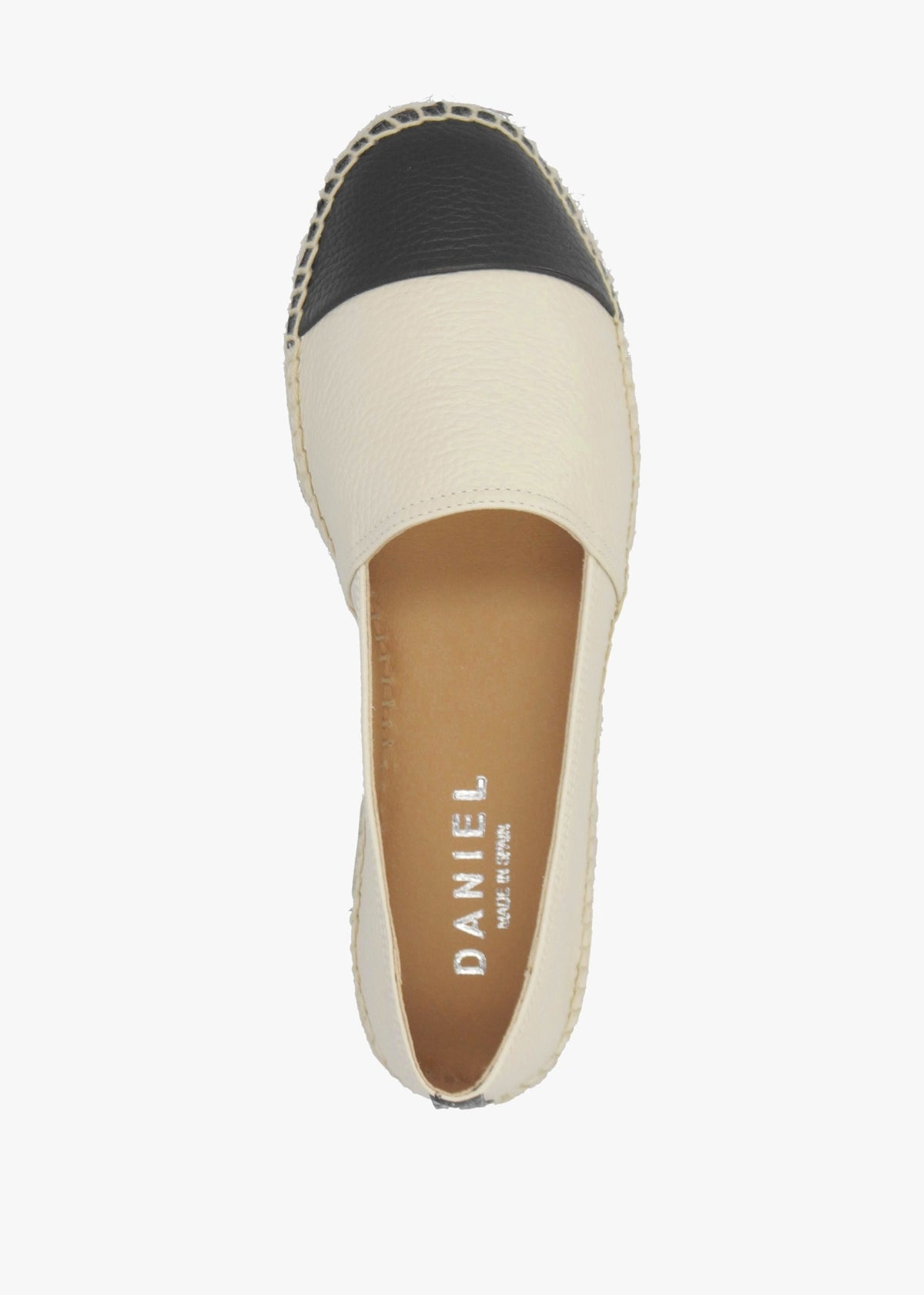 Joey Cream Leather Toe Cap Espadrilles