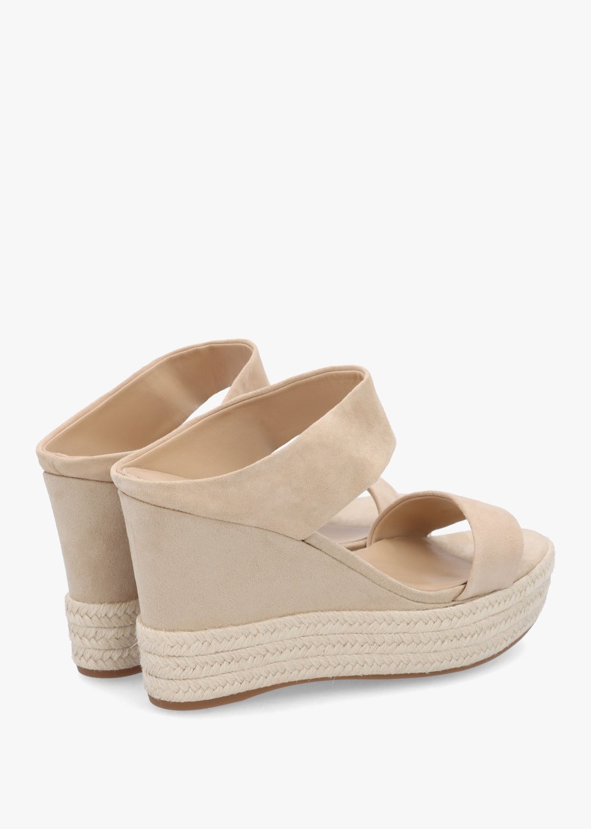 Regina Beige Suede Wedge Mules