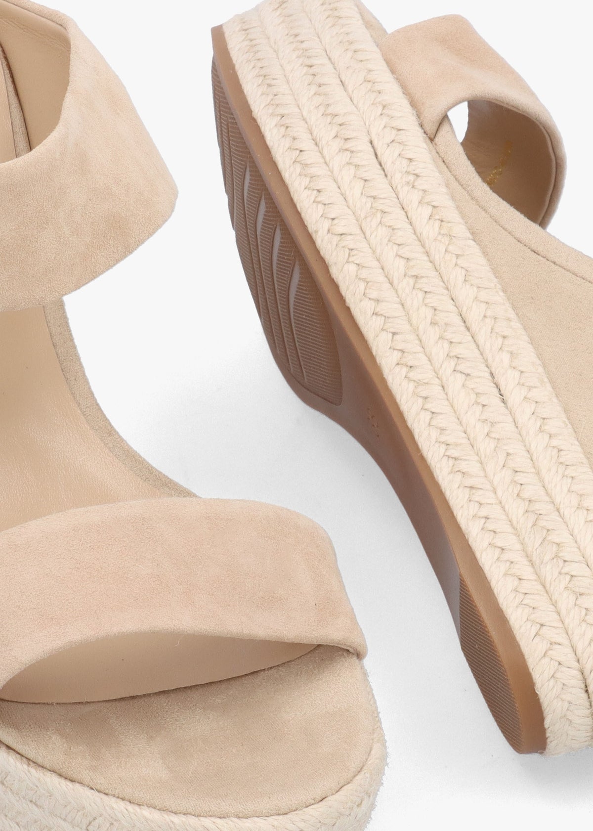 Regina Beige Suede Wedge Mules