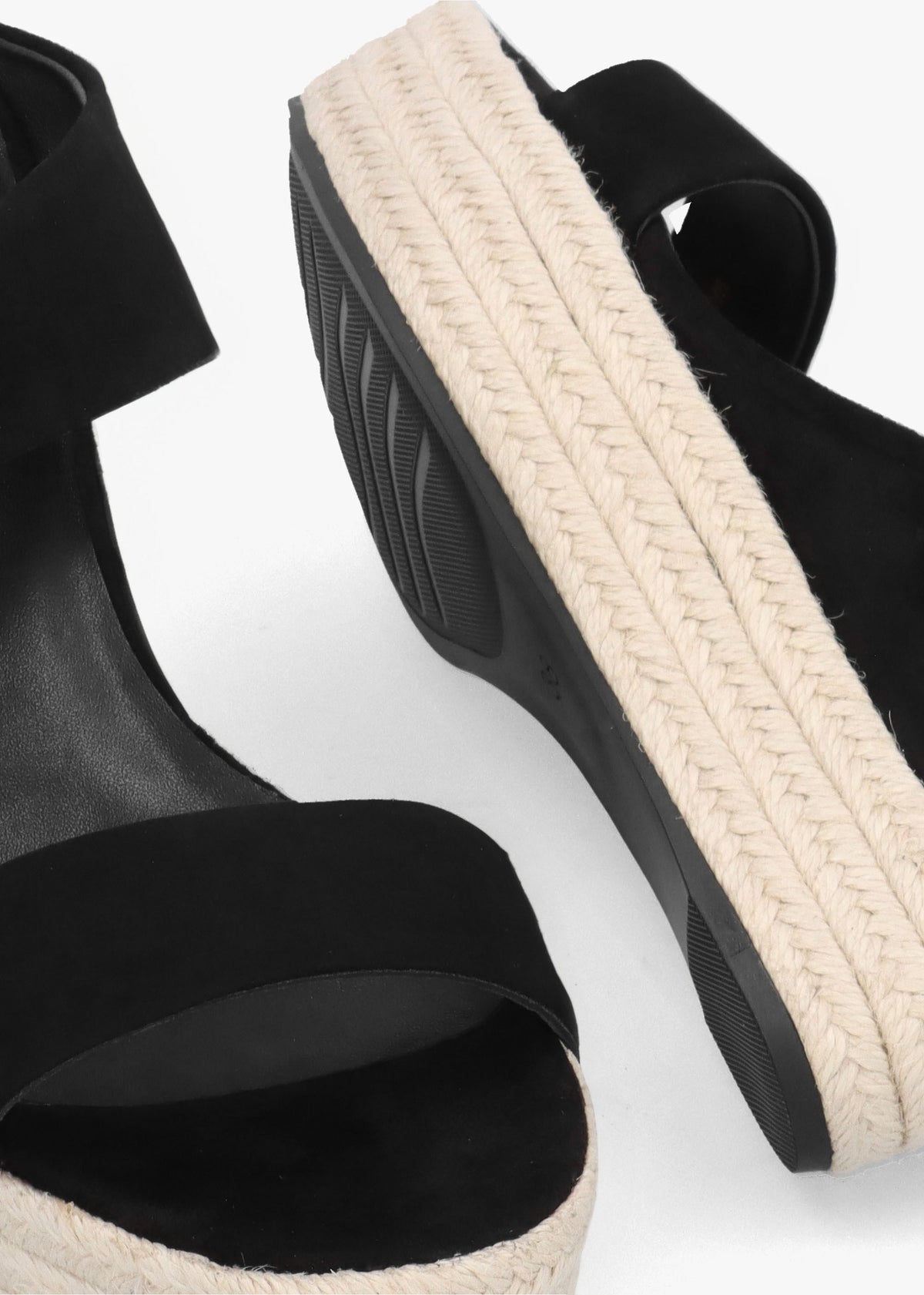 Regina Black Suede Wedge Mules