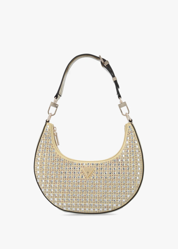 Small Lua Gold Embellished Hobo Bag