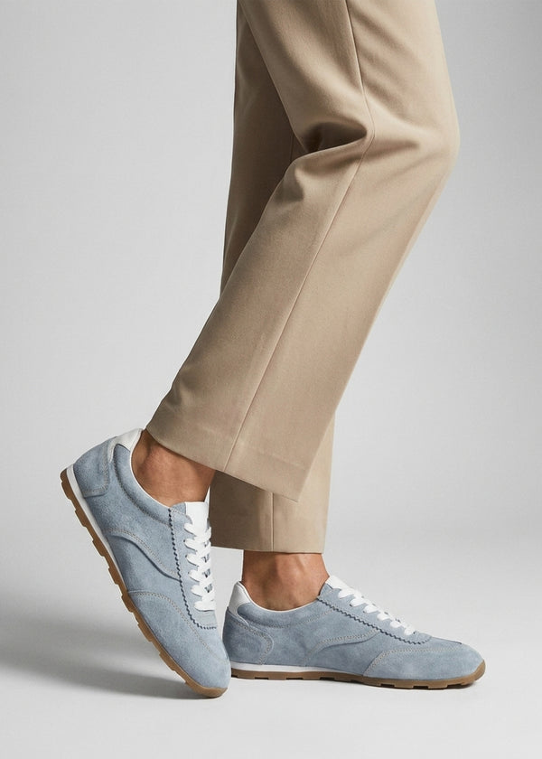 Geeki Blue Suede Low Profile Trainers