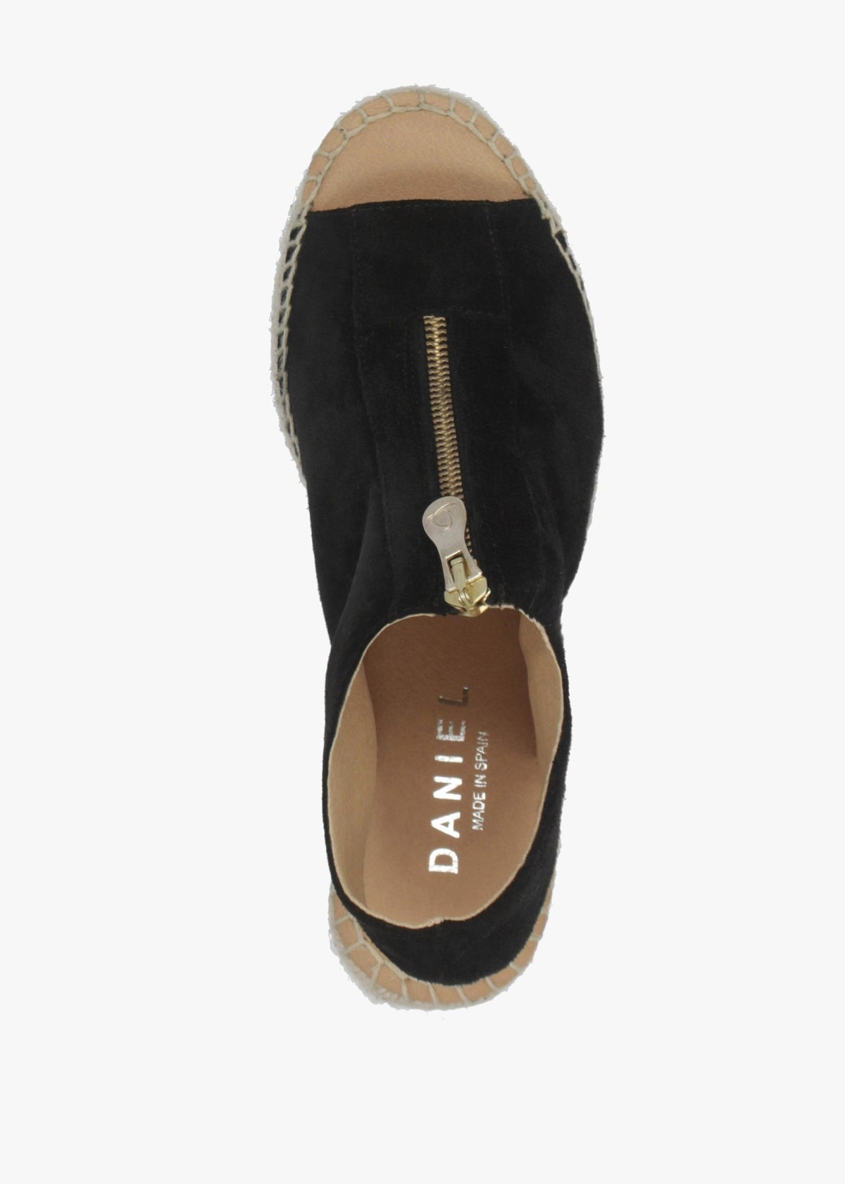 Jippie Black Suede Wedge Espadrilles