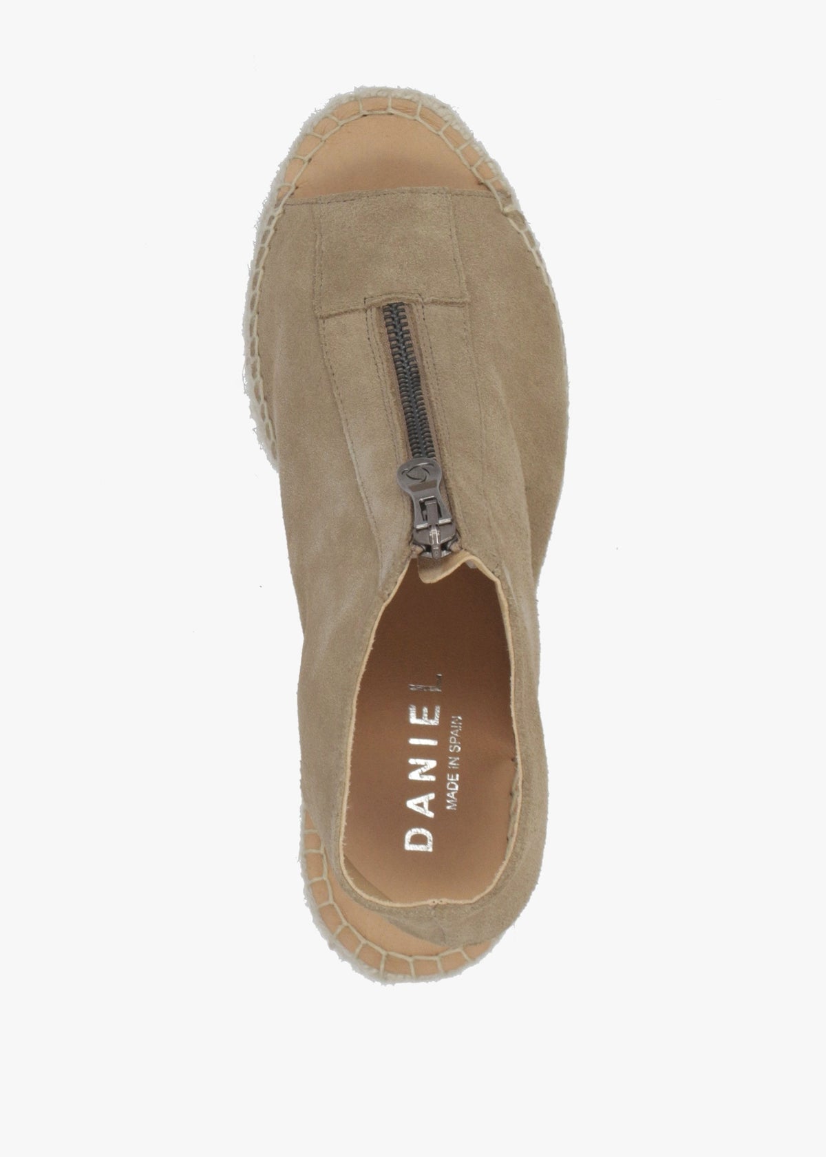 Jippie Taupe Suede Wedge Espadrilles