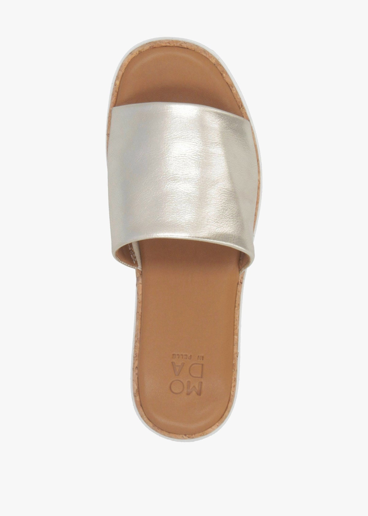 Kanzan Gold Leather Flat Mules