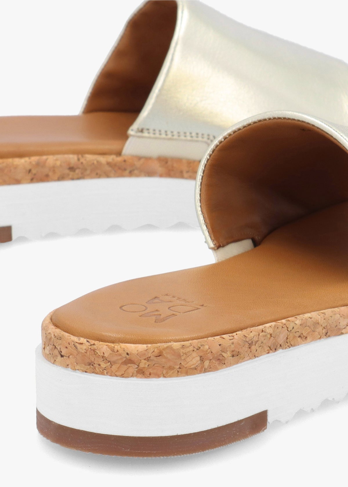 Kanzan Gold Leather Flat Mules